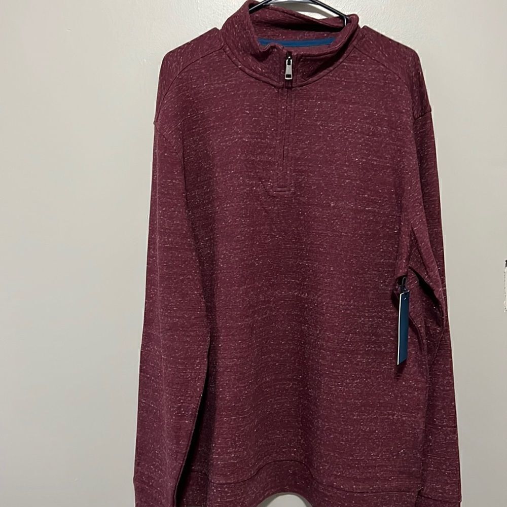 Fairlane Mens Long Sleeve 1/4 Zip Up Mock Neck Size XL